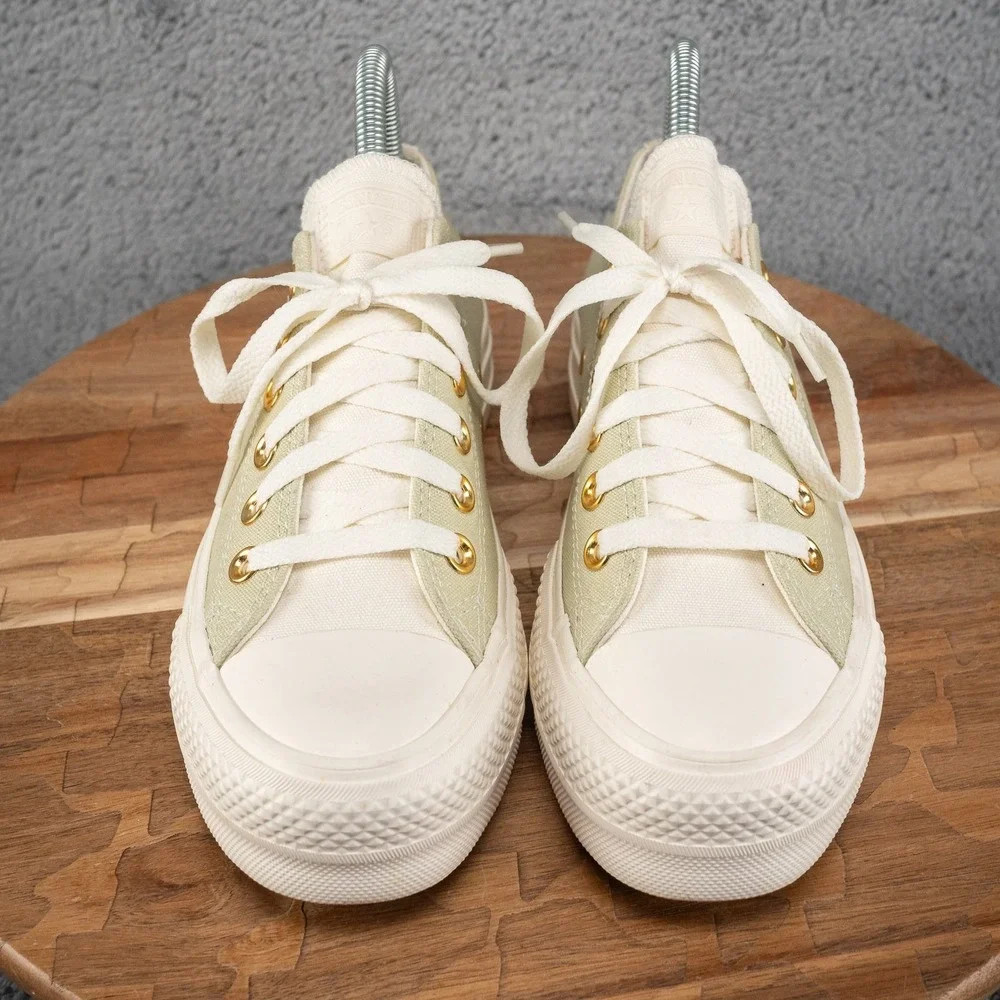 Converse All Star Lift Platform Low Sneaker Womens Sz 6.5 Yellow Canvas Y2K‎